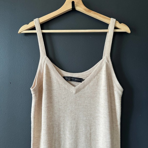 House of Harlow X REVOLVE Fig Nude Midi Dress with Pink Fringe Medium - Picture 8 of 12